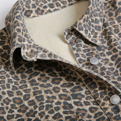 Trendy Leopard Style Long Sleeve Shirt