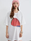 Women Retro Sweet Strawberry Graphic T-Shirt
