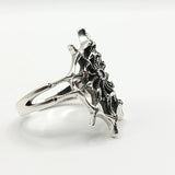 Adjustable Spider Web Geometric Ring