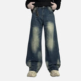 Ink Splashed Distressed Washed Jeans