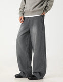 Streetwear Washed Relaxed Fit Striped Straight Leg Jeans