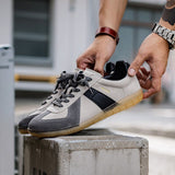 Mixed Colors Lace-up Sneakers
