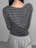 Slim Fit Striped Long Sleeve Hoodie