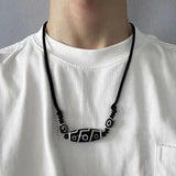 Adjustable Tibetan Onyx 3 Eyes Dzi Necklace