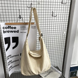 Large Canvas Crossbody Shoulder Bag