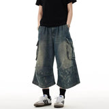 Urban Chill Washed Cargo Denim Jorts