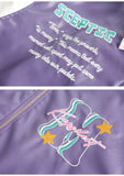 PU Leather Motorcycle Varsity Jacket