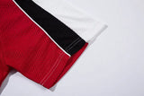 Retro Patchwork Graphic Mesh Jersey Polo Sport T-Shirt