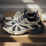 Gradient Mesh Splicing Chunky Platform Sneakers