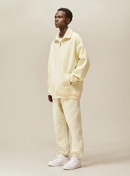 Half Zip-Up Sweatshirt Set