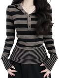 Striped Slim Fit Spring Hoodie Hoodie