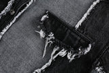 Tassel Black Denim Jacket