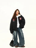 Women Warm Embroidered Wool Jacket
