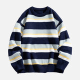 Winter Cozy Hip Hop Striped Knit Sweater