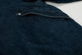 Y2K Quilted Retro Denim Fur Hooded Jacket