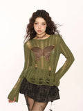 Women Fresh & Simple Butterfly Knitted Sweater