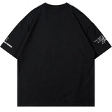 Cozy Oversized Racing Style Graphic Cotton T-Shirt