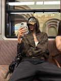 Reddachic Camo Hooded Oversized Sweatshirt