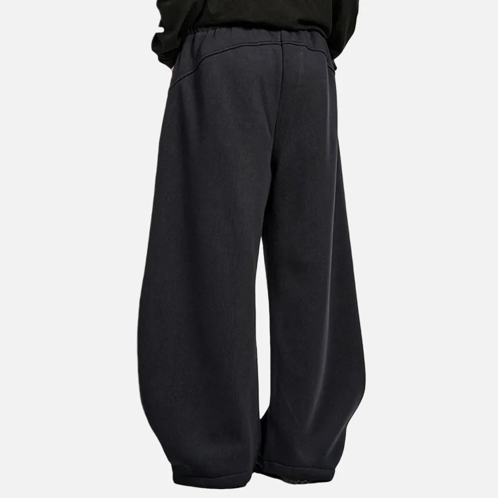 Effortless Plaid Double Waisted Baggy Sweatpants