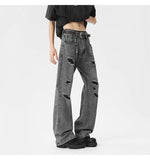 Oversized Energy  Broken Hole Slim Jeans
