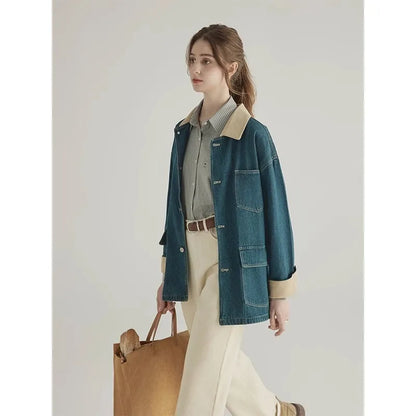 High End American Style Retro Denim Jacket