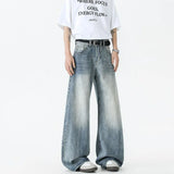 Durable Slightly Flared American Style Wide Leg Jeans