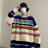 Y2K Striped Knitted Hip Hop Sweater