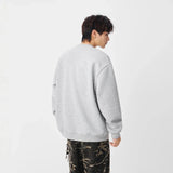 Casual Stand Collar Button Detail Sweatshirt