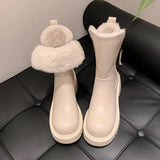 Winter Warm Plush Snow Waterproof Fur Boot