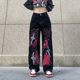 Y2K Streetwear Black Hip Hop Oversize Jeans