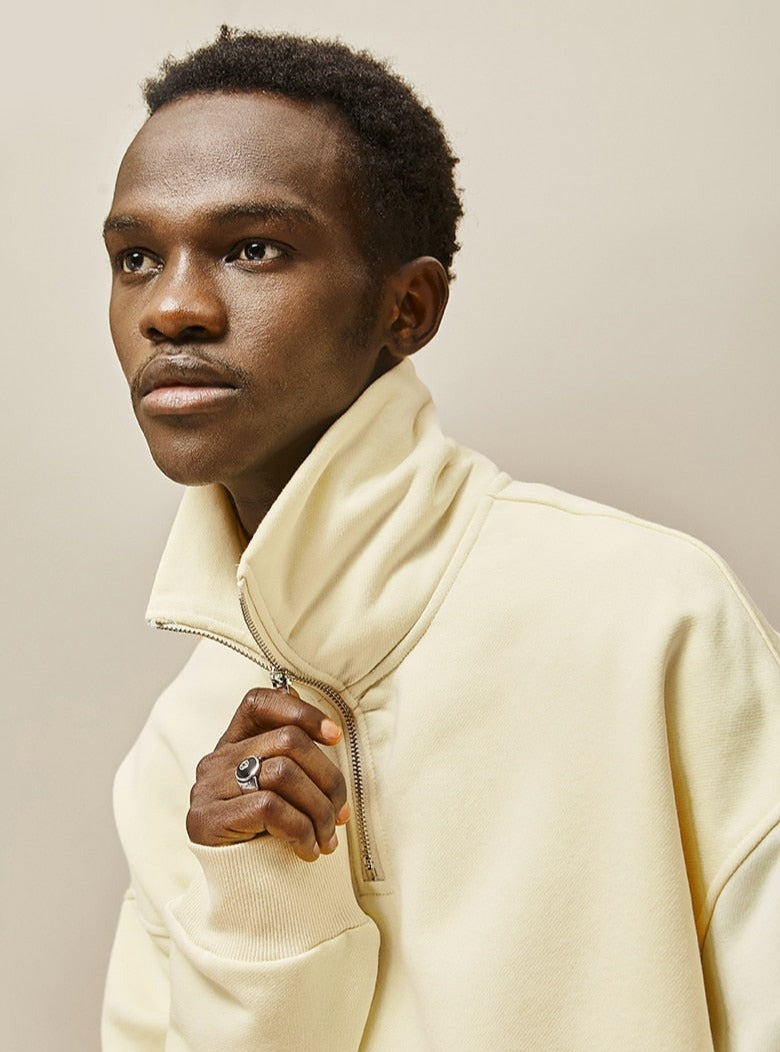 Half Zip-Up Sweatshirt Set