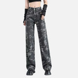 Y2K Camouflage High Waisted Wide Leg Jeans