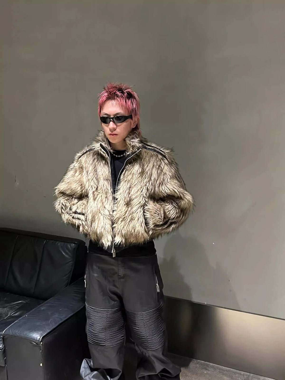 Chic Luxury Reversible Faux Fur Jacket