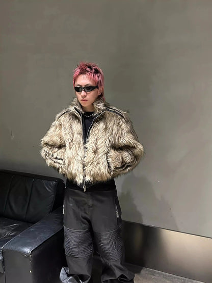 Chic Luxury Reversible Faux Fur Jacket