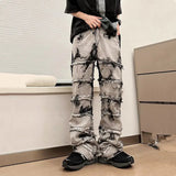 Streetwear Cyber Grey Stacked Baggy Jeans