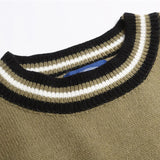 Elevated Cow Print Knit Round Collar Jumpers Sweater