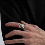Exaggerated Cyberpunk Alien Irregular Ring