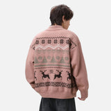 Cozy Nordic Fair Isle Knit Cardigan