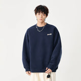 Comfortable Cozy Logo Print Crew Neck Sweatshirt