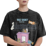 Aristocats Piano Print Crewneck Cotton T-Shirt