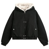 Y2K Winter Thick Padded Parkas with Furr Jacket