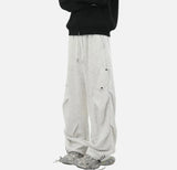 Fashionable Plain Genderless Cargo Pants