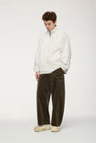 Solid Color Zip-Up Windbreaker Jacket