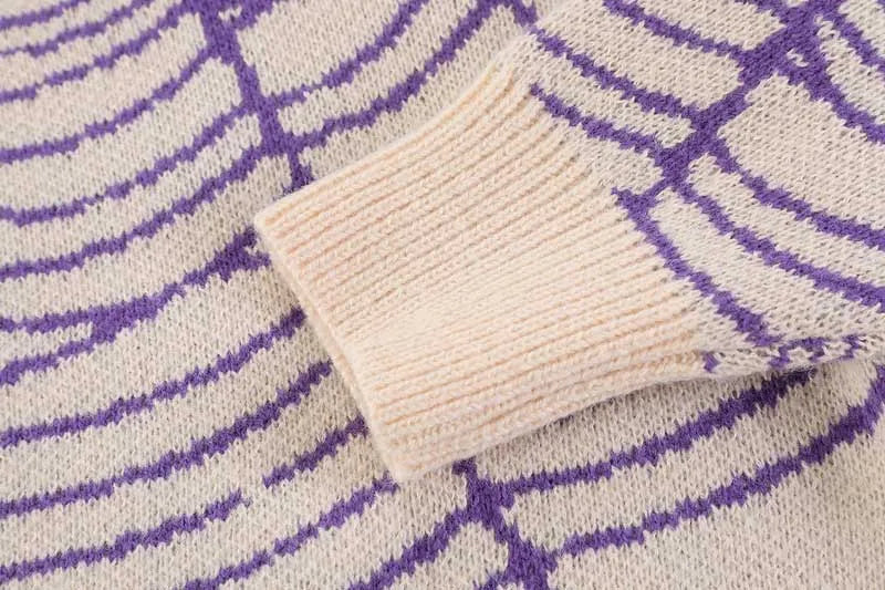 Spider Pattern High-Quality Knitted Sweater