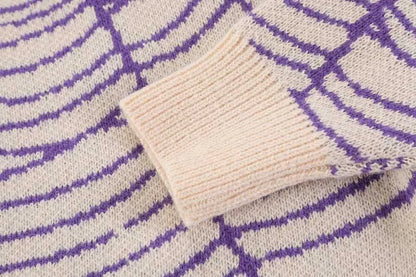 Spider Pattern High-Quality Knitted Sweater