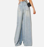 Essential High Waist Baggy Wide Leg Jeans