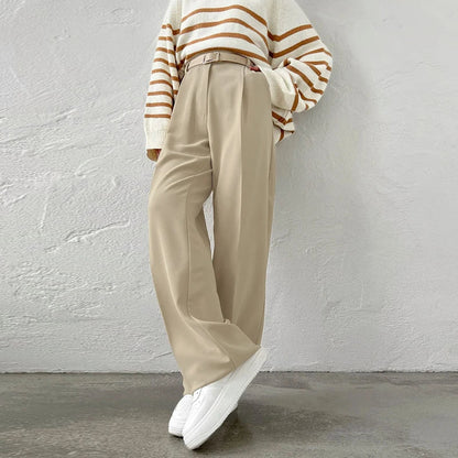 Elegant High Waisted Wide Leg Pants