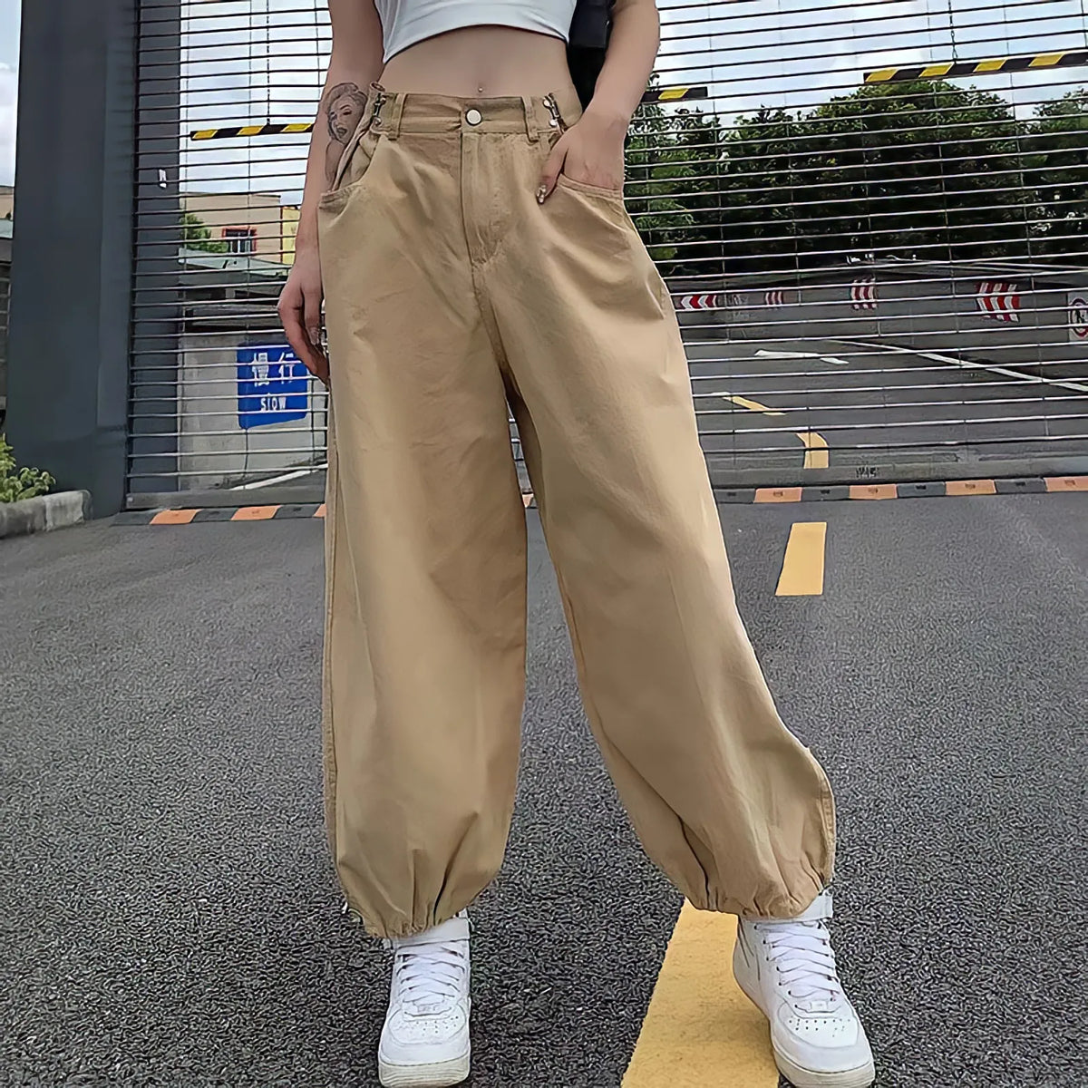 Y2k Baggy Harem Cargo Pants