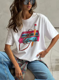 Vintage Hip Hop Printed Cotton T-Shirt