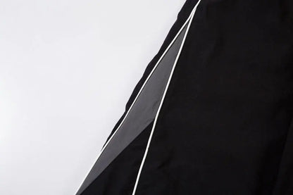 Y2K Black Patchwork Sports Pants